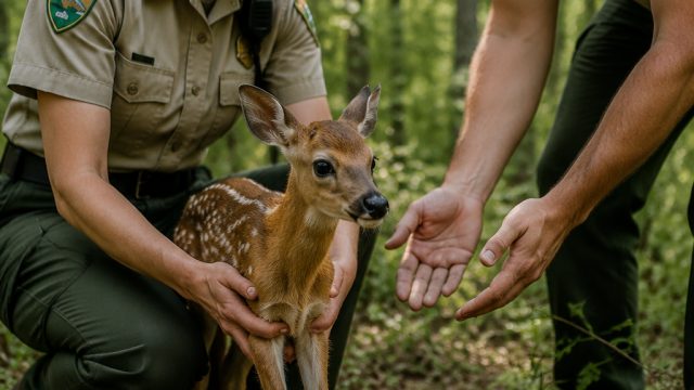Rescued Fawn Finds Its Way Bac